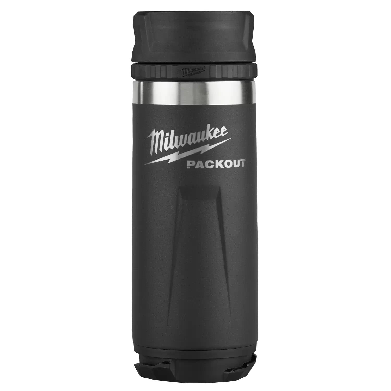 Milwaukee 48-22-8395B PACKOUT Black 18oz Insulated Bottle with Sip Lid